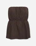 PEGGY POPLIN STRAPLESS TOP BRUIN