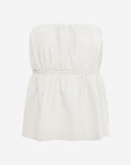 PEGGY POPLIN STRAPLESS TOP CRÈME