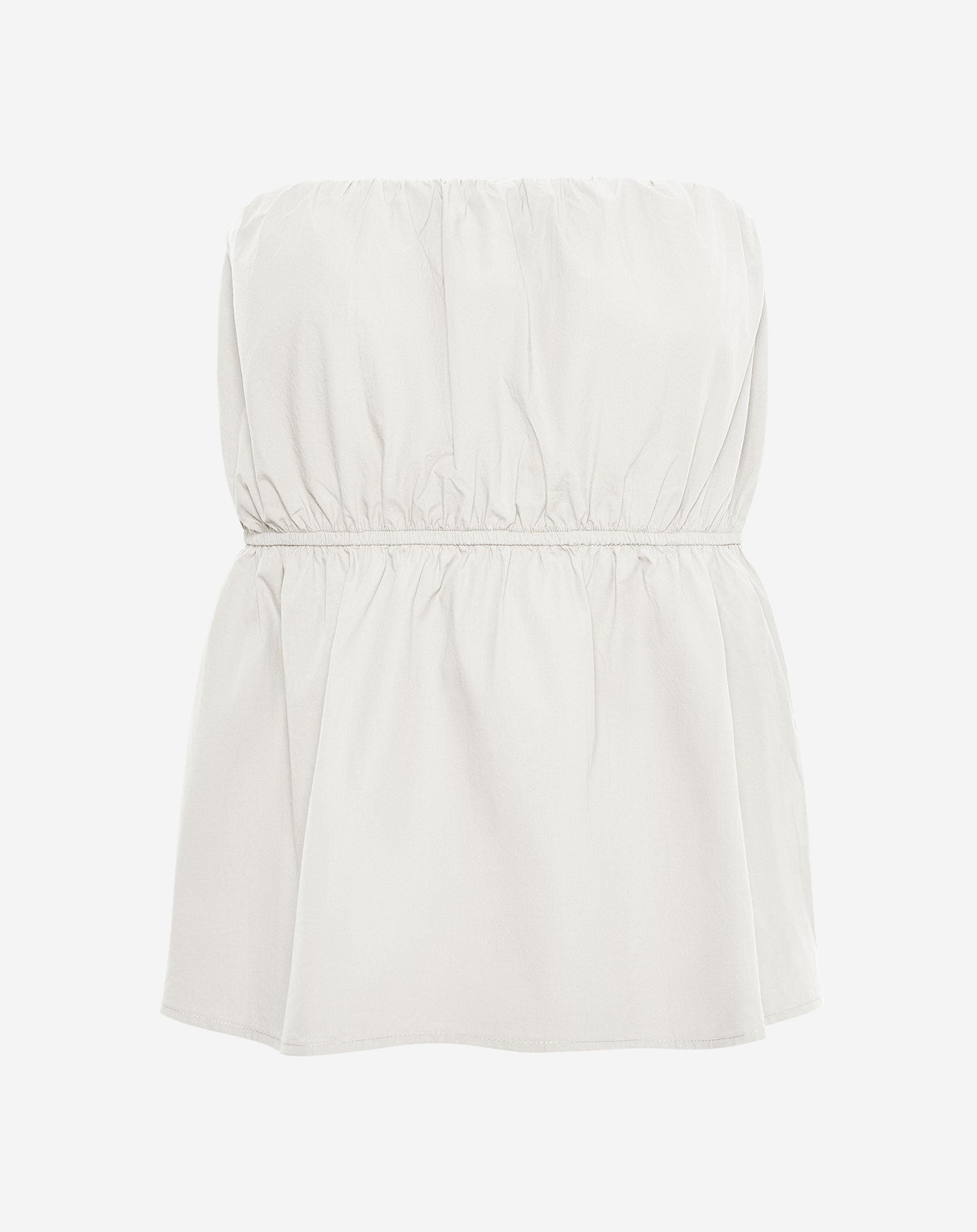 PEGGY POPLIN STRAPLESS TOP CRÈME