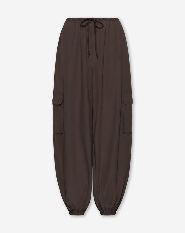 PEGGY POPLIN CARGO BALLOON PANTS BRUIN