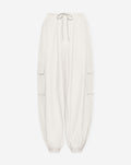 PEGGY POPLIN CARGO BALLOON PANTS PETITE CRÈME