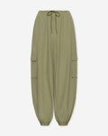 PEGGY POPLIN CARGO BALLOON PANTS OLIJFGROEN