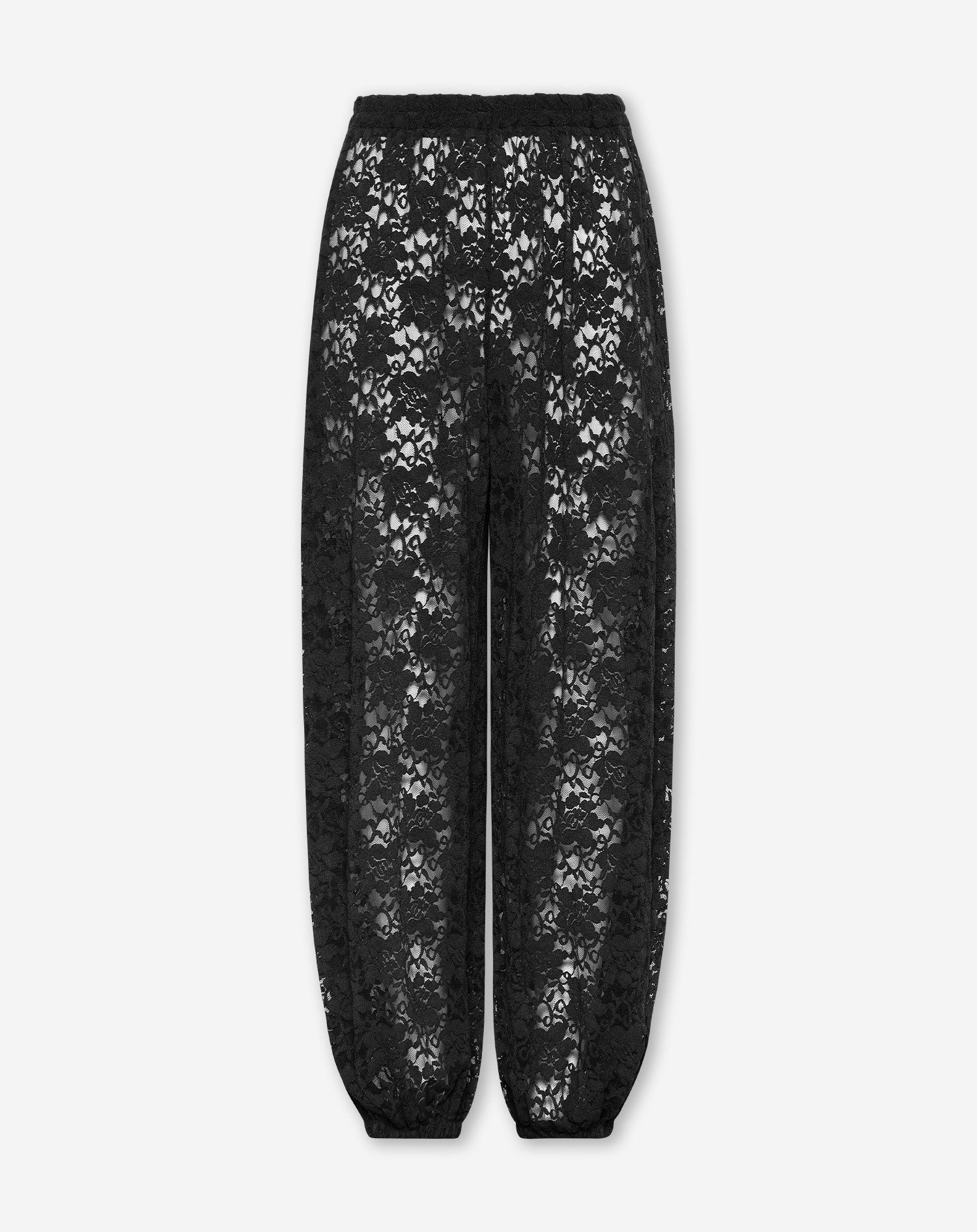 LACE BALLOON PANTS ZWART