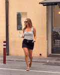 LITHA BELTED MINI SKIRT ZWART