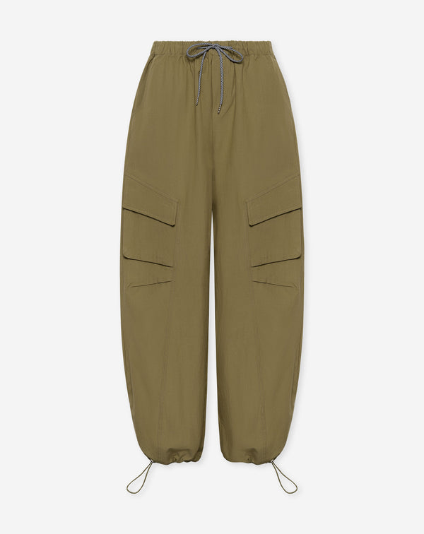 MERRIT BARREL CARGO PANTS LICHT OLIJFGROEN