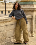 MERRIT BARREL CARGO PANTS LICHT OLIJFGROEN