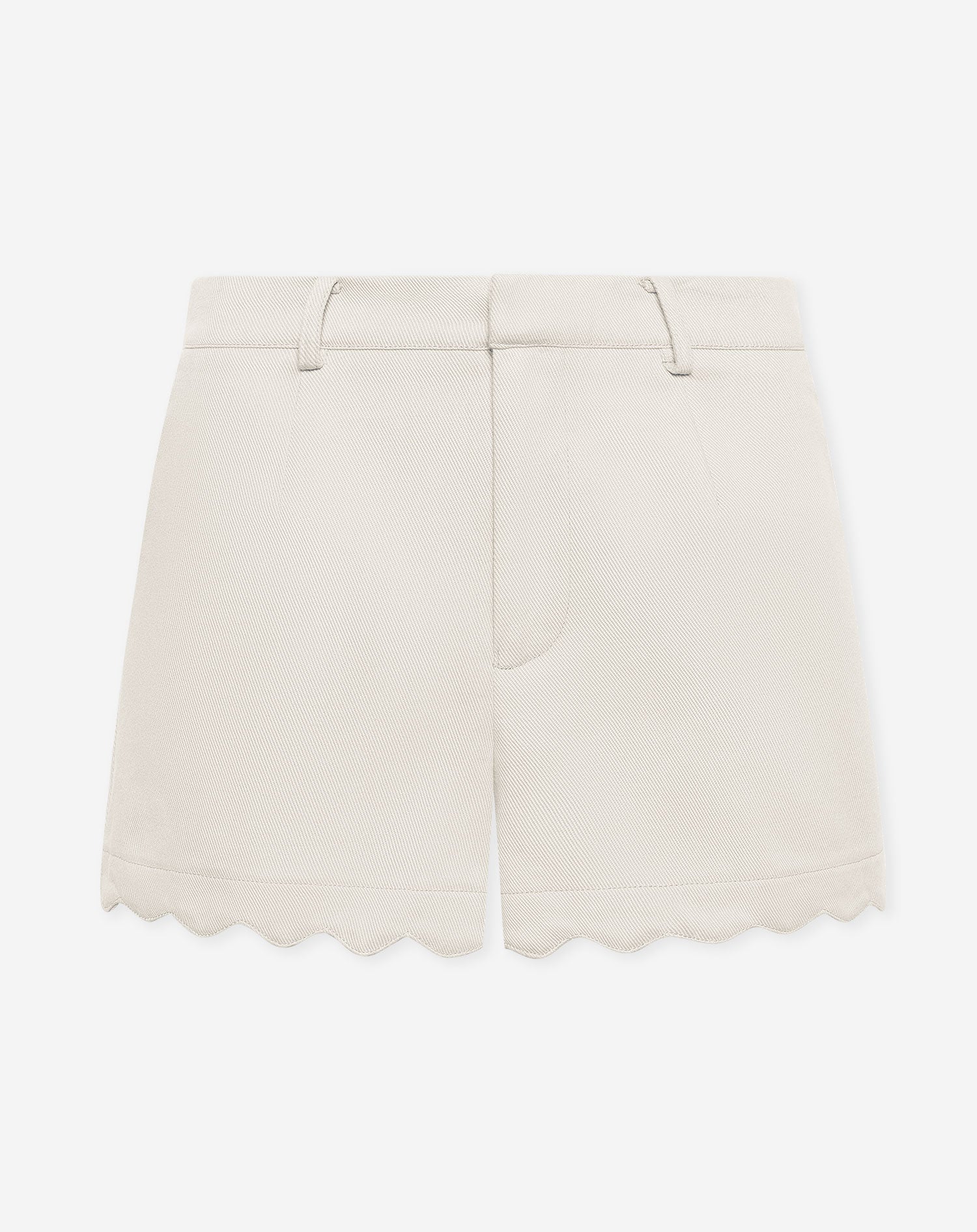 SCALLOPED EDGE SHORTS CRÈME