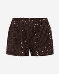 LOVA SEQUINS SHORTS BRUIN