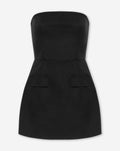 ZORAH BANDEAU MINI DRESS ZWART