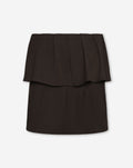 LORNA BANDEAU FRILL TOP BRUIN