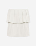 LORNA BANDEAU FRILL TOP CRÈME