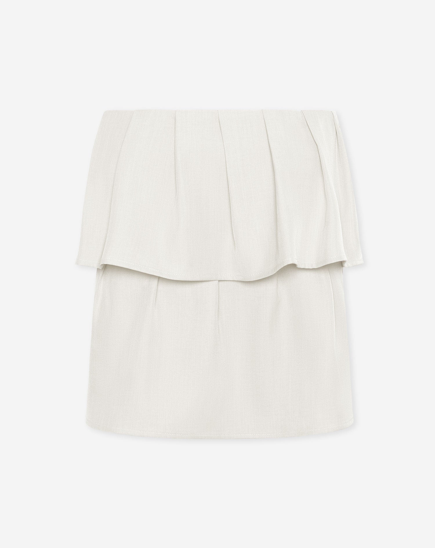 LORNA BANDEAU FRILL TOP CRÈME