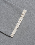 SHORT SLEEVE LACE CROPPED TEE GRIJS MELANGE
