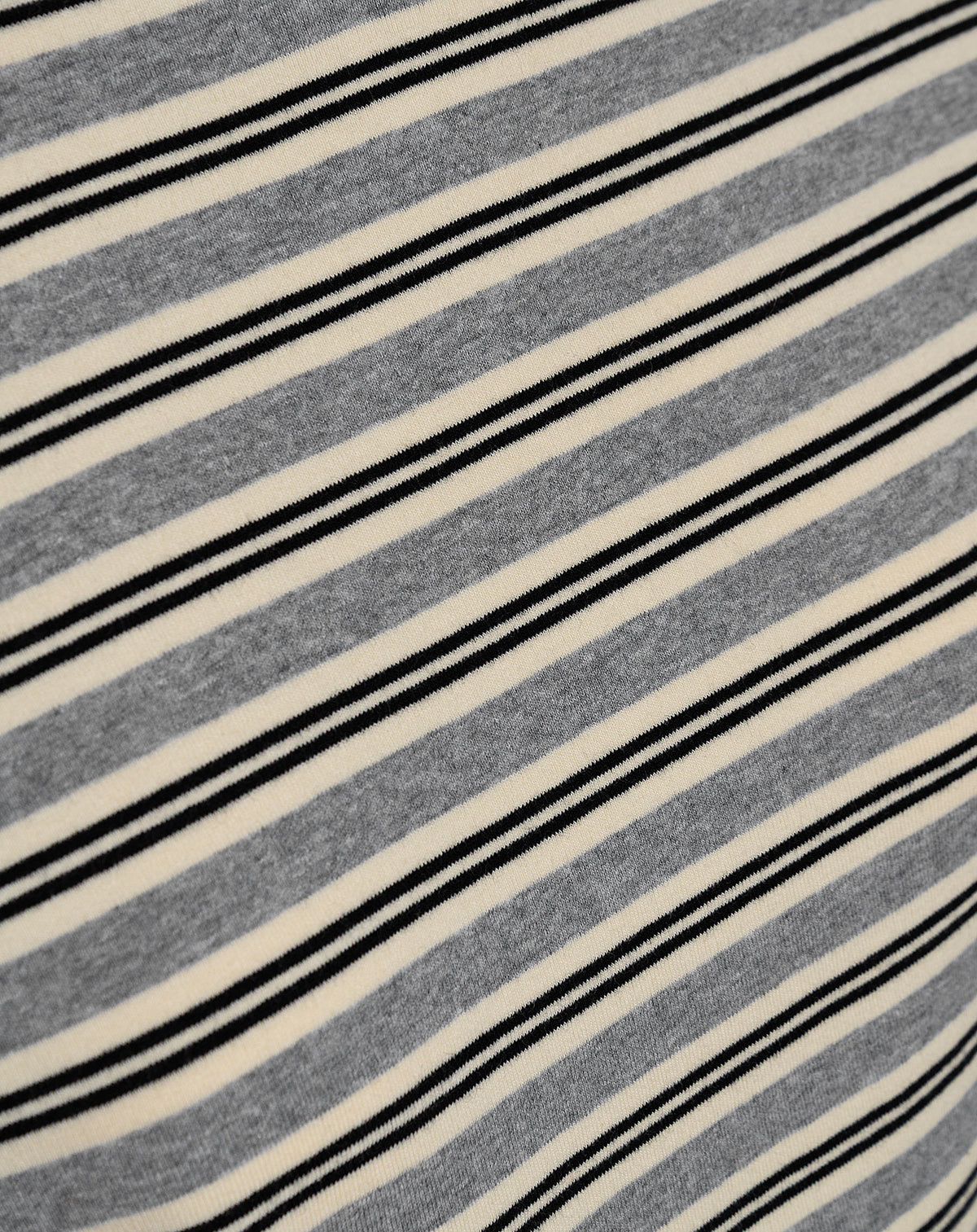 ELAINE STRIPED LONG SLEEVE OVERSIZED TEE GRIJS MELANGE