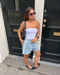 LACE TAPE DENIM SHORT WIT