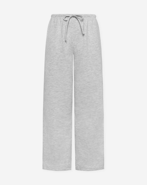 WIDE LOW RISE SWEAT PANTS GRIJS MELANGE