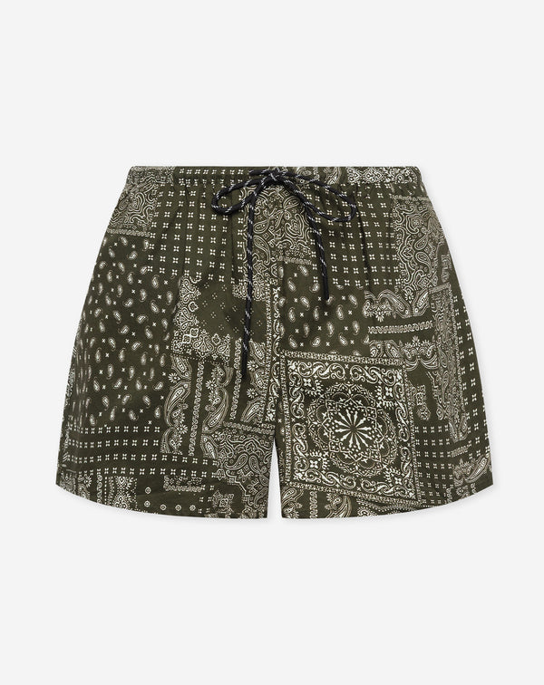 AMARI BANDANA LACE SHORTS GROEN
