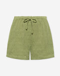 RICKY KNITTED SEQUINS PULL ON SHORTS PISTACHE