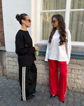 SPORTY HEART TAPE PANTS BLACK