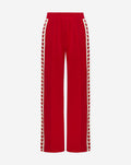 SPORTY HEART TAPE PANTS RED
