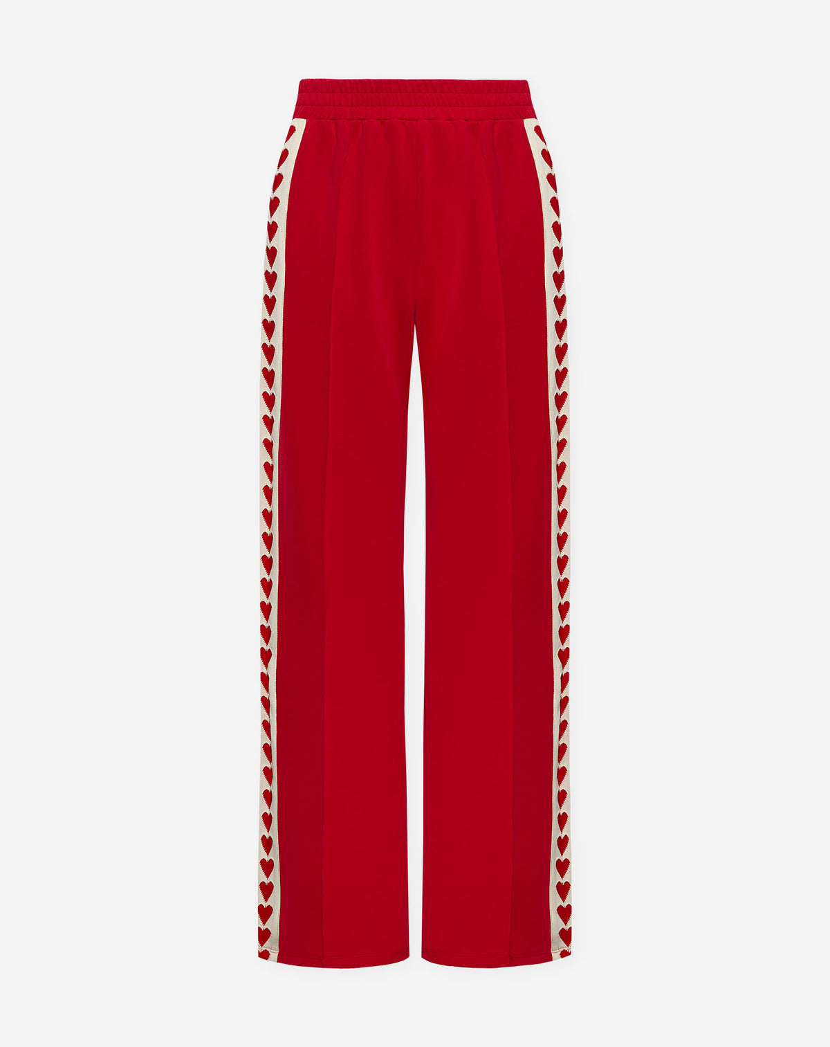 SPORTY HEART TAPE PANTS RED
