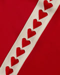 SPORTY HEART TAPE PANTS RED