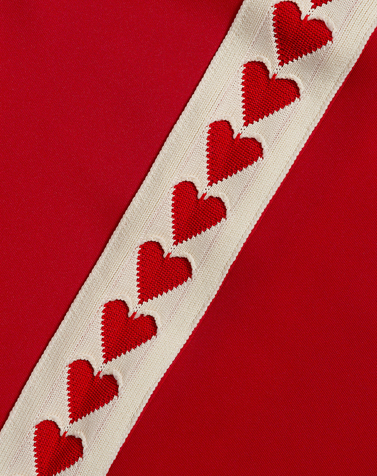 SPORTY HEART TAPE PANTS RED