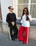 SPORTY HEART TAPE PANTS RED
