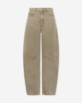 AIMEE BARREL LEG JEANS OLIVE GREEN