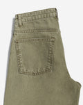 AIMEE BARREL LEG JEANS OLIJFGROEN