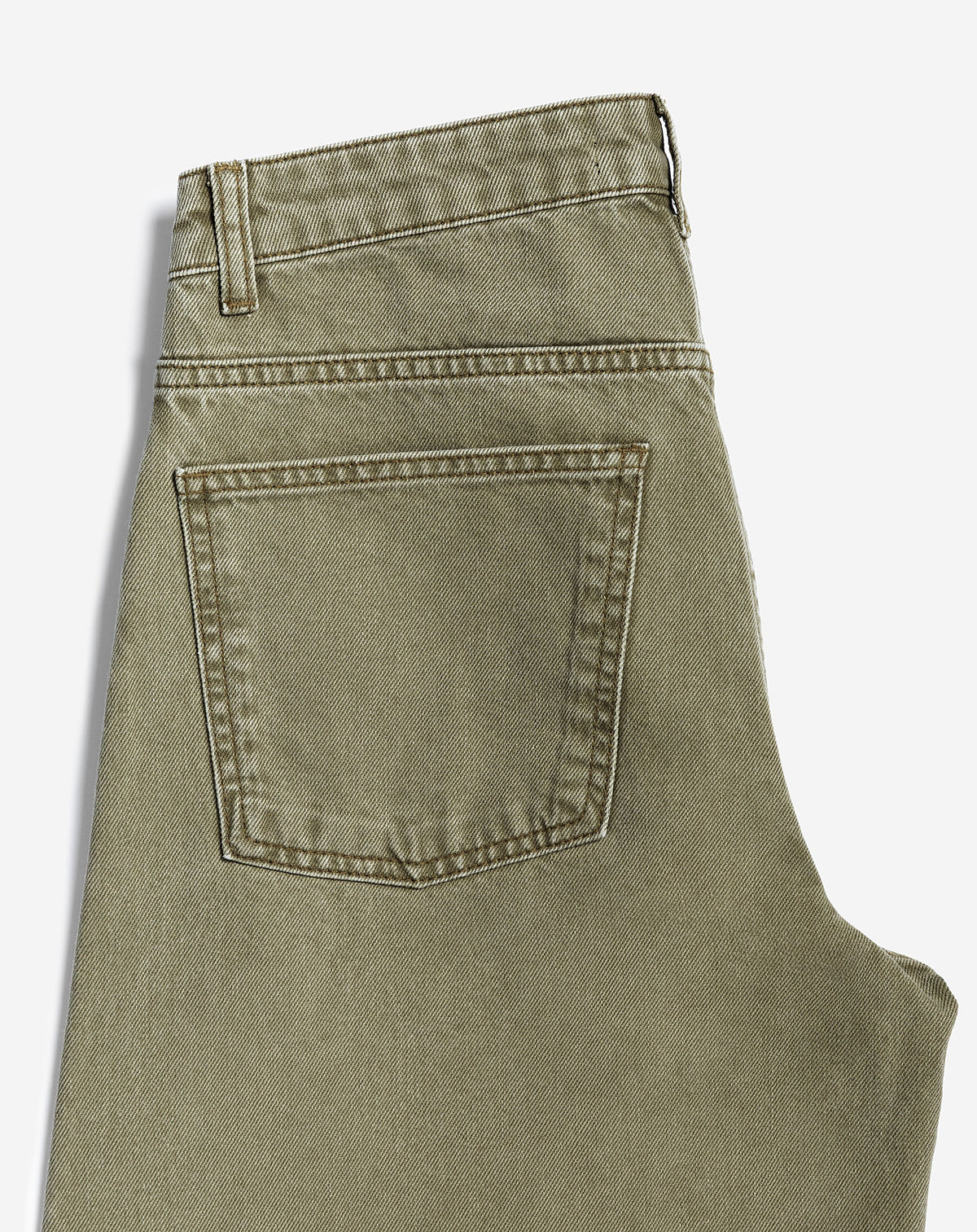 AIMEE BARREL LEG JEANS OLIJFGROEN