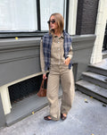 AIMEE BARREL LEG JEANS OLIVE GREEN