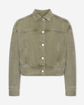 AIMEE DENIM JACKET OLIJFGROEN