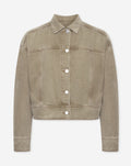 AIMEE DENIM JACKET OLIJFGROEN