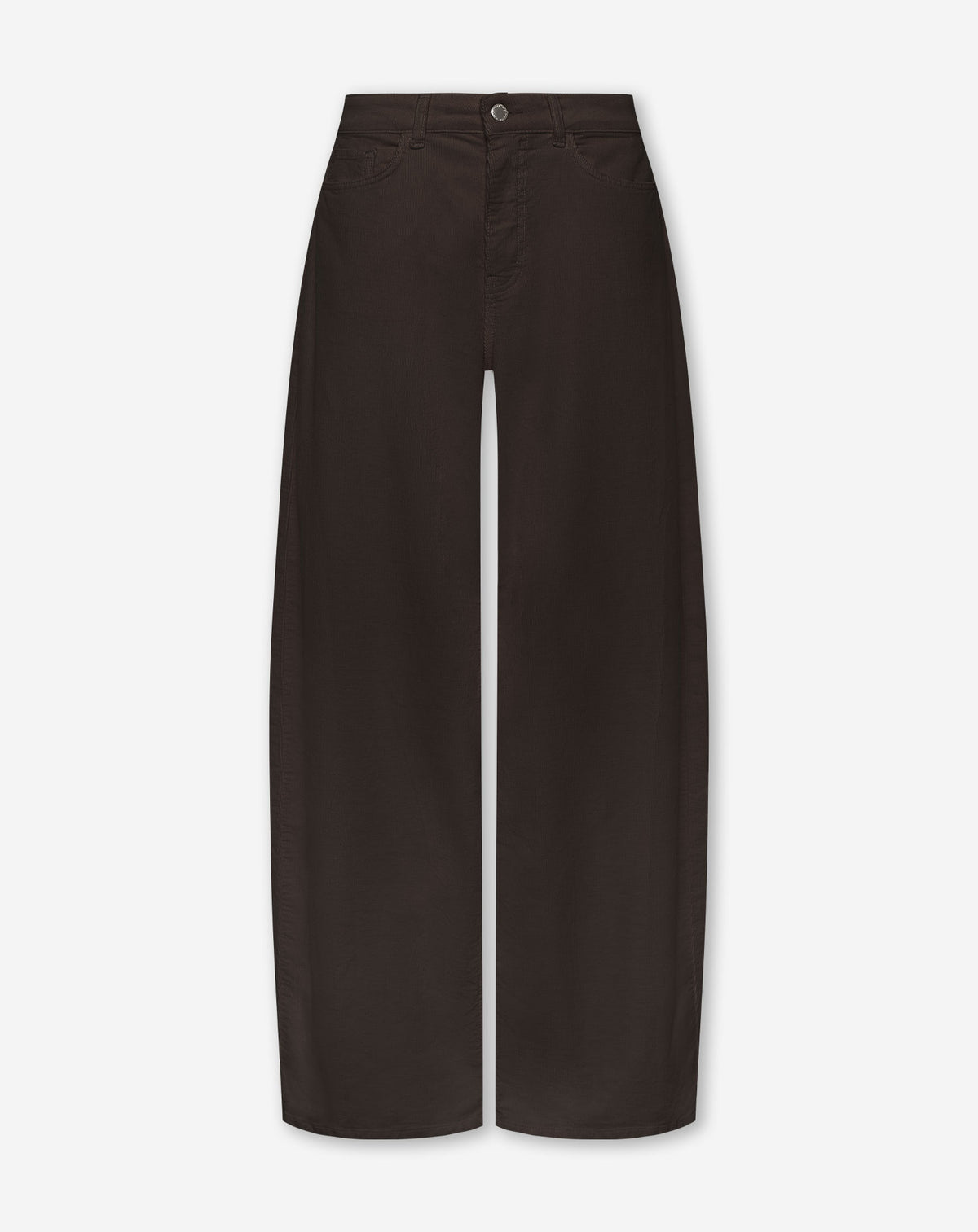 CORDUROY BARREL PANTS BROWN