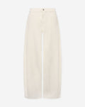 CORDUROY BARREL PANTS CREAM
