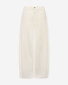 CORDUROY BARREL PANTS CREAM