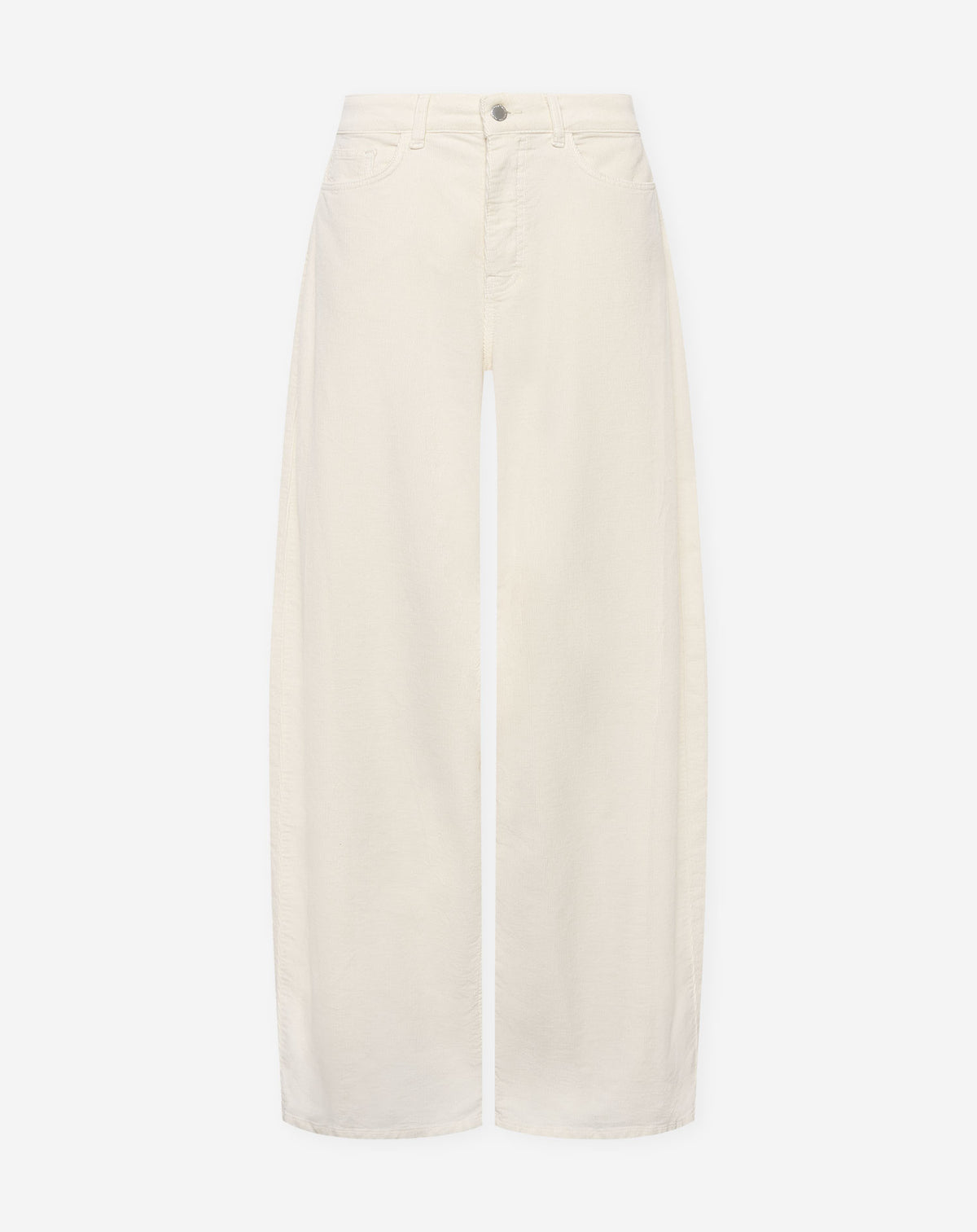 CORDUROY BARREL PANTS CREAM
