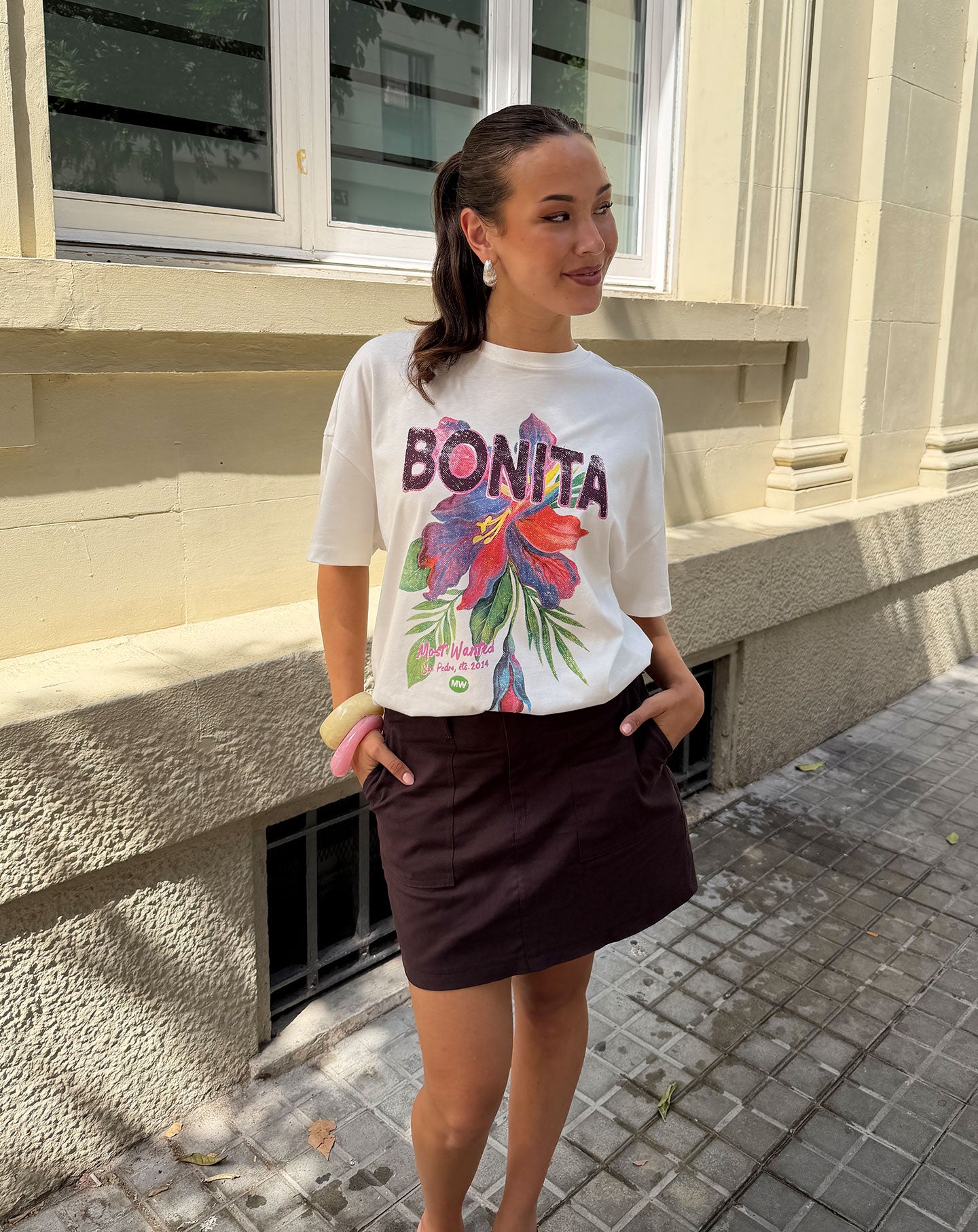 BONITA OVERSIZED TEE CRÈME