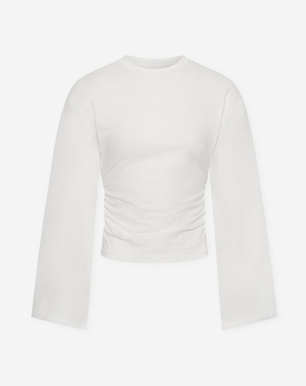 WAISTED LONGSLEEVE TOP CRÈME