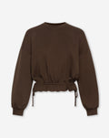 SCUBA GATHERED STRAP SWEAT CHOCOLATE BROWN
