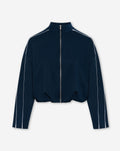 SCUBA PIPING ZIP SWEAT DONKERBLAUW