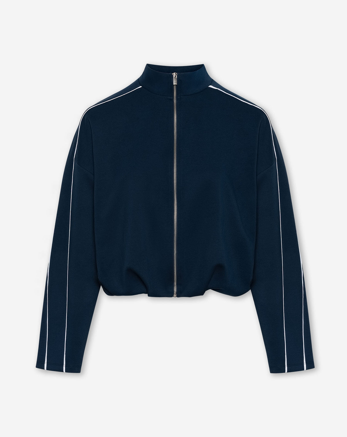 SCUBA PIPING ZIP SWEAT DONKERBLAUW