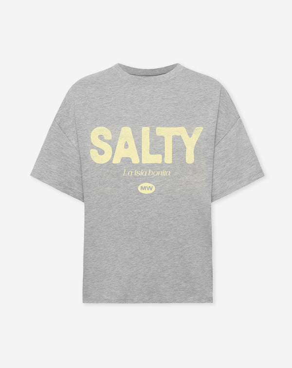 SALTY BONITA OVERSIZED TEE GRIJS MELANGE