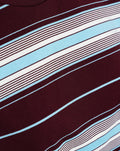 LAINA STRIPED LONG SLEEVE CROPPED TEE BLAUW