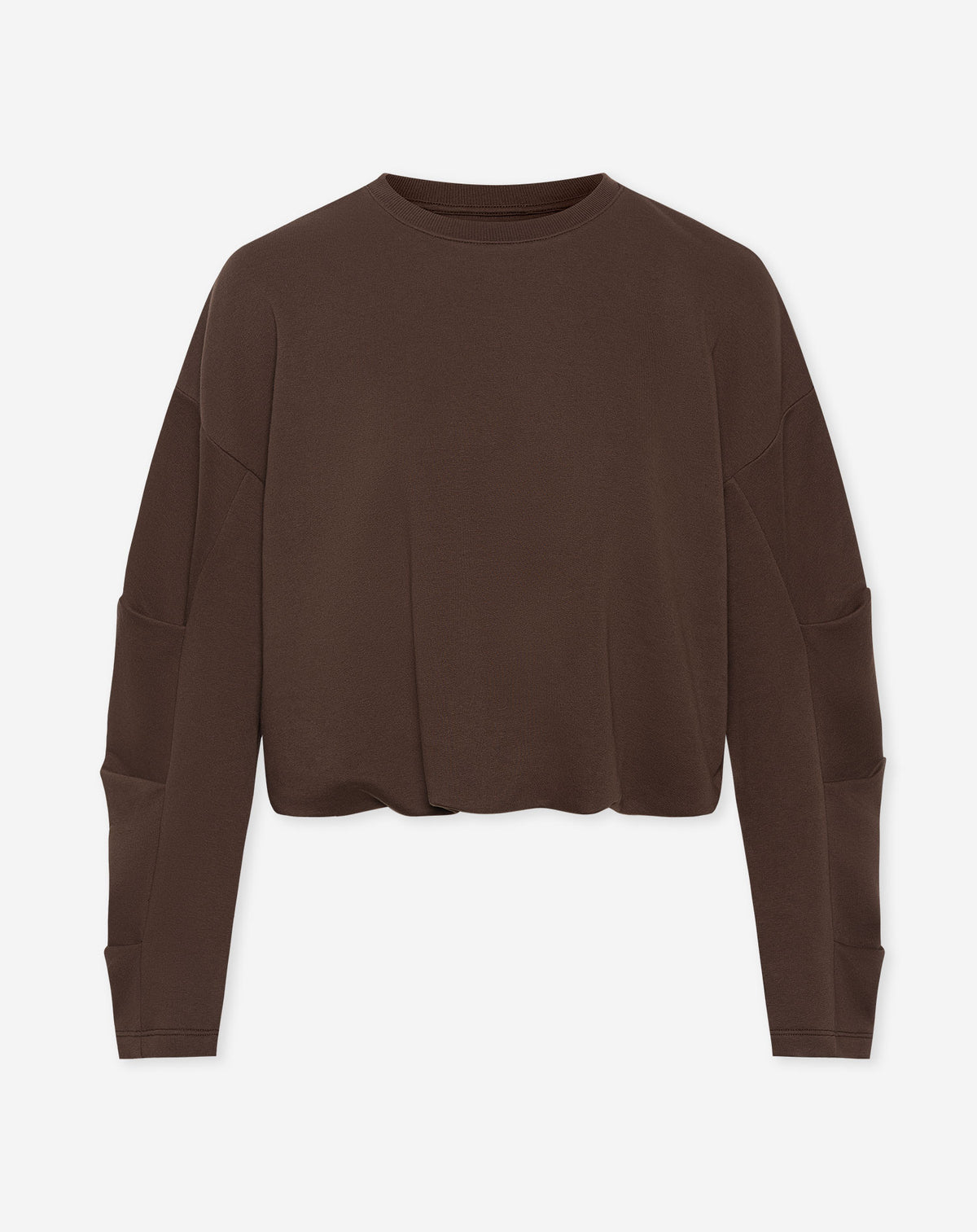 BALLOON HEM DRAPED SWEATER BRUIN