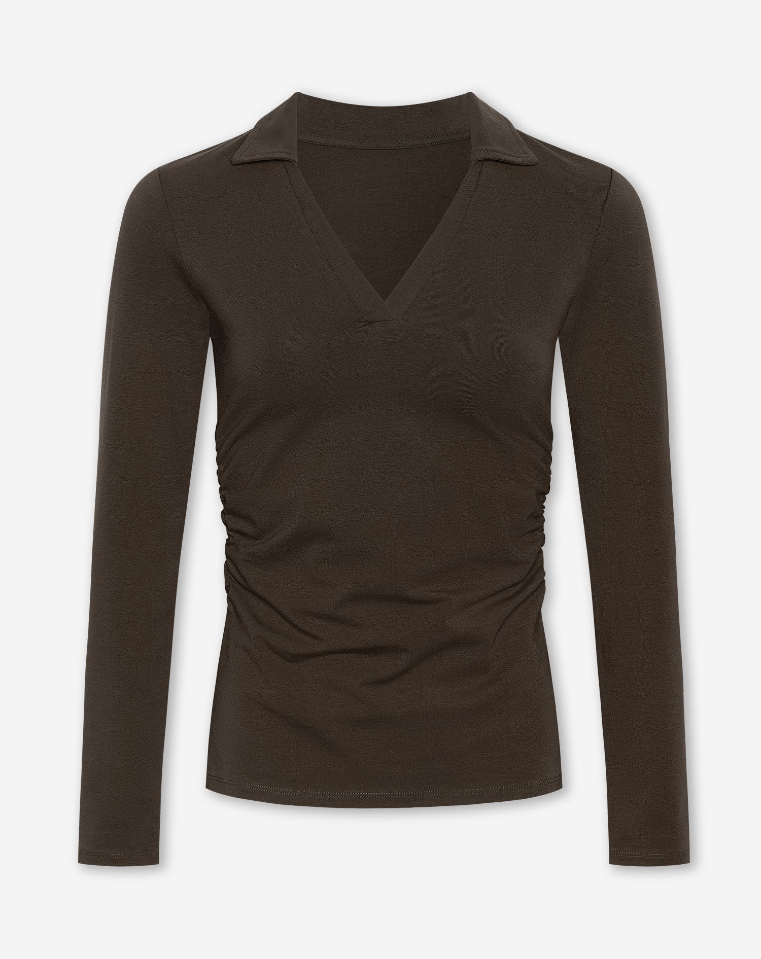 FITTED VNECK POLO TEE BRUIN