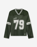 CARRIE SATIN LONG SLEEVE TEE ARMY GREEN