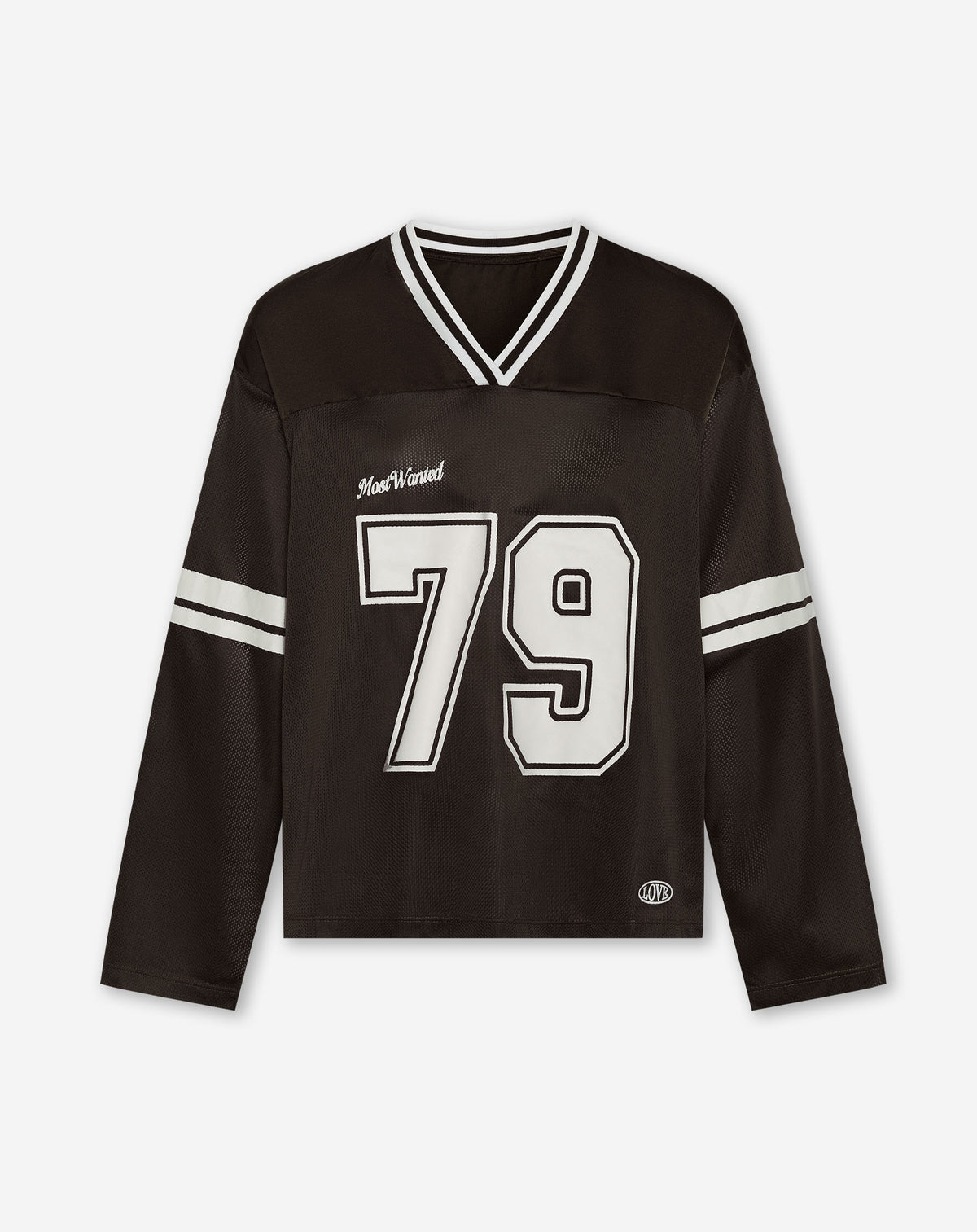 CARRIE SATIN LONG SLEEVE TEE BROWN