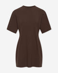 PLEATED SHORT SLEEVE DRESS BRUIN